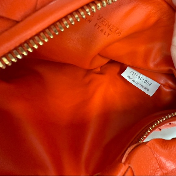 NWT Orange Bottega Veneta Mini Jodie Dark - Picture 16 of 17